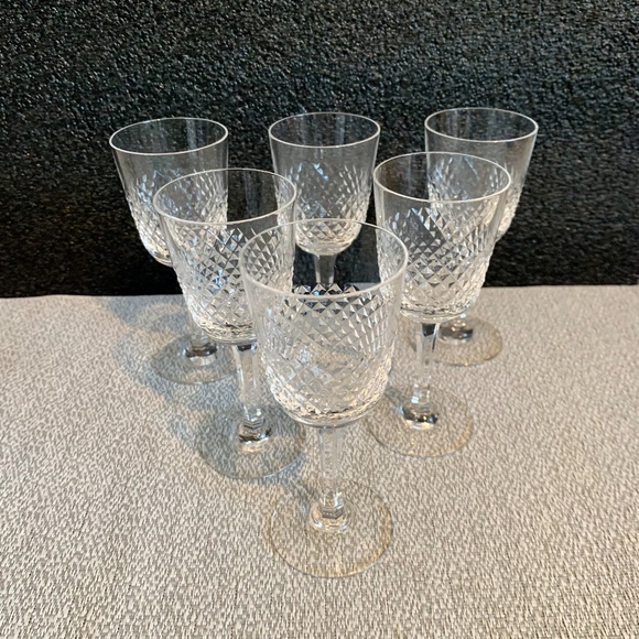 Mid-Century Modern Crystal Stemware Barware Cordial - set of 6 - Picture 2 of 5